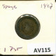 1 PESETA 1947 SPAIN Coin #AV115.U - 1 Peseta