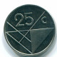 25 CENTS 1990 ARUBA (Netherlands) Nickel Colonial Coin #S13635.U - Aruba