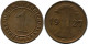 1 REICHSPFENNIG 1927 G DEUTSCHLAND Münze GERMANY #DB779.D - 1 Rentenpfennig & 1 Reichspfennig