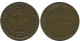 1 REICHSPFENNIG 1925 J DEUTSCHLAND Münze GERMANY #AE219.D - 1 Rentenpfennig & 1 Reichspfennig