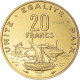 Monnaie, Djibouti, 20 Francs, 1977, Monnaie De Paris, ESSAI, FDC - Dschibuti