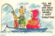 Vintage 1960s Comic Postcard Tell Me Again How Much Fun Were Having, Woman, Fishing - Humour