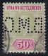 Straits Settlements        .   SG    .   135  (2 Scans)  .  Perfin    .      O        .      Cancelled - Straits Settlements