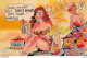 Comic Linen Postcard  C.T. ART-COLORTONE 1940s "SURE I'M HOT BUT DON'T MAKE ANY WISE - WHACKS" Pin-up - Humor