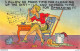Vintage 1940s  Comic Linen Postcard Tichnor - I ALLOW SO MUCH TIME FOR CLEANING UP THE DIRT... - Humor