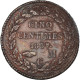 Monnaie, Monaco, Honore V, 5 Centimes, 1837, Monaco, TTB, Cuivre, Gadoury:MC102 - Charles III.