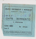 Biglietto Ticket Gruppo Motobarche  E Motoscafi  Capri  Sorrento  Lire 200 Retro Bollo - Sin Clasificación