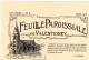 25 - Valentigney - Feuille Paroissiale Mars 1910 - Protestantisme - Eglise Luthérienne - Valentigney