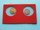 Set Of 2 Coins > 10 Cents (1991) & 5 Cents (1991) > ( Monnaies Du Monde > Editions ATLAS ) GUYANA ( Voir SCANS ) ! - Guyana