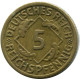 5 REICHSPFENNIG 1925 F ALEMANIA Moneda GERMANY #DB877.E - 5 Rentenpfennig & 5 Reichspfennig