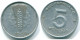 5 PFENNIG 1950 DDR EAST ALEMANIA Moneda GERMANY #DE10299.3.E - 5 Pfennig