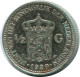 1/2 GULDEN 1929 NETHERLANDS SILVER Coin #AR937.U - 1/2 Gulden