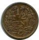 1/2 CENT 1938 NIEDERLANDE NETHERLANDS Münze #AR960.D - 0.5 Cent