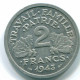 2 FRANCS 1943 FRANCE Coin AUNC #FR1085.7 - 2 Francs