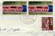 Japan 1958 10 ¥ Pair Kanmon Undersea Roadway Tunnel | Air Mail Cover Used To USA From Saijo | Bicycle, Car, Truck - Briefe U. Dokumente