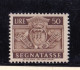 1945 San Marino Saint Marin SEGNATASSE  50 Lire MNH** Postage Due Gomma Leggermente Bicolore - Impuestos