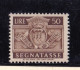 1945 San Marino Saint Marin SEGNATASSE  50 Lire MNH** Postage Due Gomma Leggermente Bicolore - Postage Due