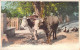 ANIMAUX - Attelage De Boeufs Et Poules En Arrière Plan - Carte Postale Ancienne - Mucche