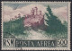 San Marino 1950 - Posta Aerea Veduta 500 L. Verde E Lilla Bruno Usato Periziato - Sassone N.91 - Used Stamps