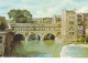 Pulteney Bridge, Bath Somerset  - Used Postcard, UK, Stamped 1973 - Wells