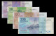 Morocco 2012 20 500 100 200 UNC Dirhams Complete Set P74 P75 P76 P77 - Morocco