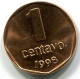 1 CENTAVO 1998 ARGENTINA Coin UNC #W10920.U - Argentine