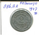 2 FRANCS 1947 B FRANCIA FRANCE Moneda #AN355.E - 2 Francs