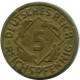 5 REICHSPFENNIG 1924 D DEUTSCHLAND Münze GERMANY #DB870.D - 5 Rentenpfennig & 5 Reichspfennig
