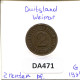 2 RENTENPFENNIG 1924 G GERMANY Coin #DA471.2.U - 2 Rentenpfennig & 2 Reichspfennig