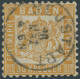 BADEN 22a O, 1862, 30 Kr. Lebhaftgelborange, K1 NEUSTADT, Repariert Wie Pracht, Fotobefund Flemming, Mi. (3200.-) - Other & Unclassified