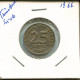 25 CENTS 1966 TRINIDAD & TOBAGO Münze #AN738.D - Trinidad & Tobago