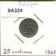 25 CENTIMES 1965 FRENCH Text BELGIUM Coin #BA324.U - 25 Cent