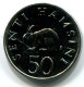 50 SENTI 1990 TANZANIA UNC Rabbit Moneda #W11061.E - Tansania