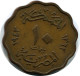 10 MILLIEMES 1943 EGYPT Islamic Coin #AP119.U - Egypt