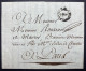 Lettre 1780 En PORT PAYE Marque Ornée " ORLEANS " En Noir (Ln°15-indice 25) Pour PARIS Certificat POTHION - ....-1700: Précurseurs