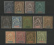 ETABLISSEMENT DE L'OCEANIE N° 1 à 13 Neufs * (MH) Cote 400 € Voir Description - Unused Stamps