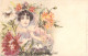 ILLUSTRATEUR SIGNE Jack Abeille - Art - Le Chrysanthême Et Femme  - Carte Postale Ancienne - Other & Unclassified