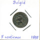 5 CENTIMES 1895 DUTCH Text BÉLGICA BELGIUM Moneda #BA236.E - 5 Cents