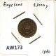 HALF PENNY 1980 UK GRANDE-BRETAGNE GREAT BRITAIN Pièce #AW173.F - 1/2 Penny & 1/2 New Penny