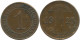 1 REICHSPFENNIG 1925 A DEUTSCHLAND Münze GERMANY #AD454.9.D - 1 Rentenpfennig & 1 Reichspfennig