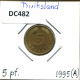 5 PFENNIG 1995 A BRD DEUTSCHLAND Münze GERMANY #DC482.D - 5 Pfennig