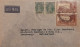 British India 1939 BOMBAY, INDIA  Airmail Cover To SWITZERLAND, KG VI 4 Stamps Nice Cancellations On Front & Back - Luftpost