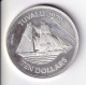 MONEDA DE PLATA DE TUVALU 10 DOLLARS DEL AÑO 1979 - BARCO-SHIP (LA DE LA FOTO) (CON RAYA DELANTE) - Tuvalu