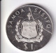 MONEDA DE PLATA DE SAMOA I SISIFO DE 1 DOLLAR DEL AÑO 1977 LINDBERGH FLIGHT - LA DE LA FOTO (CON RAYA DETRAS) - Samoa Américaine