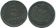 5 PFENNIG 1921 A GERMANY Coin #AE293.U - 5 Rentenpfennig & 5 Reichspfennig