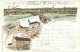 Litho Ak Stockstadt Am Main Aschaffenburg 1899 Gasthaus Z Goldenen Rose Kneisel - Aschaffenburg