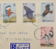 HONG KONG 1988 Complete 4v Set Of BIRDS Stamps (Michel #536/39) On Official FDC REGISTERED To FINLAND As Per Scan - Lettres & Documents