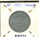 2 FRANCS 1945 FRANCE Coin #AW374 - 2 Francs