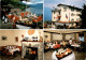 Albergo-Ristorante Panorama - Gerra Gamborogno - 4 Bilder (8992) - Werbekarte Mit Mittelfalz - Cugnasco-Gerra