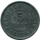 5 CENTIMES 1916 DUTCH Text BÉLGICA BELGIUM Moneda #BA416.E - 5 Cent